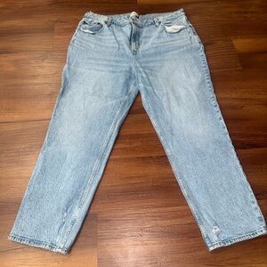 Abercrombie & Fitch Curve Love 90s Straight Jeans Womens 35/20S Ultra High Rise